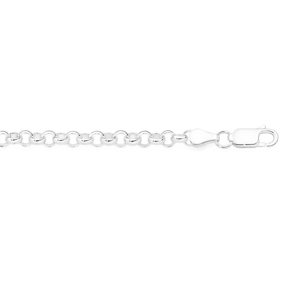 Silver 20cm Solid Belcher Bracelet - Made In Italy