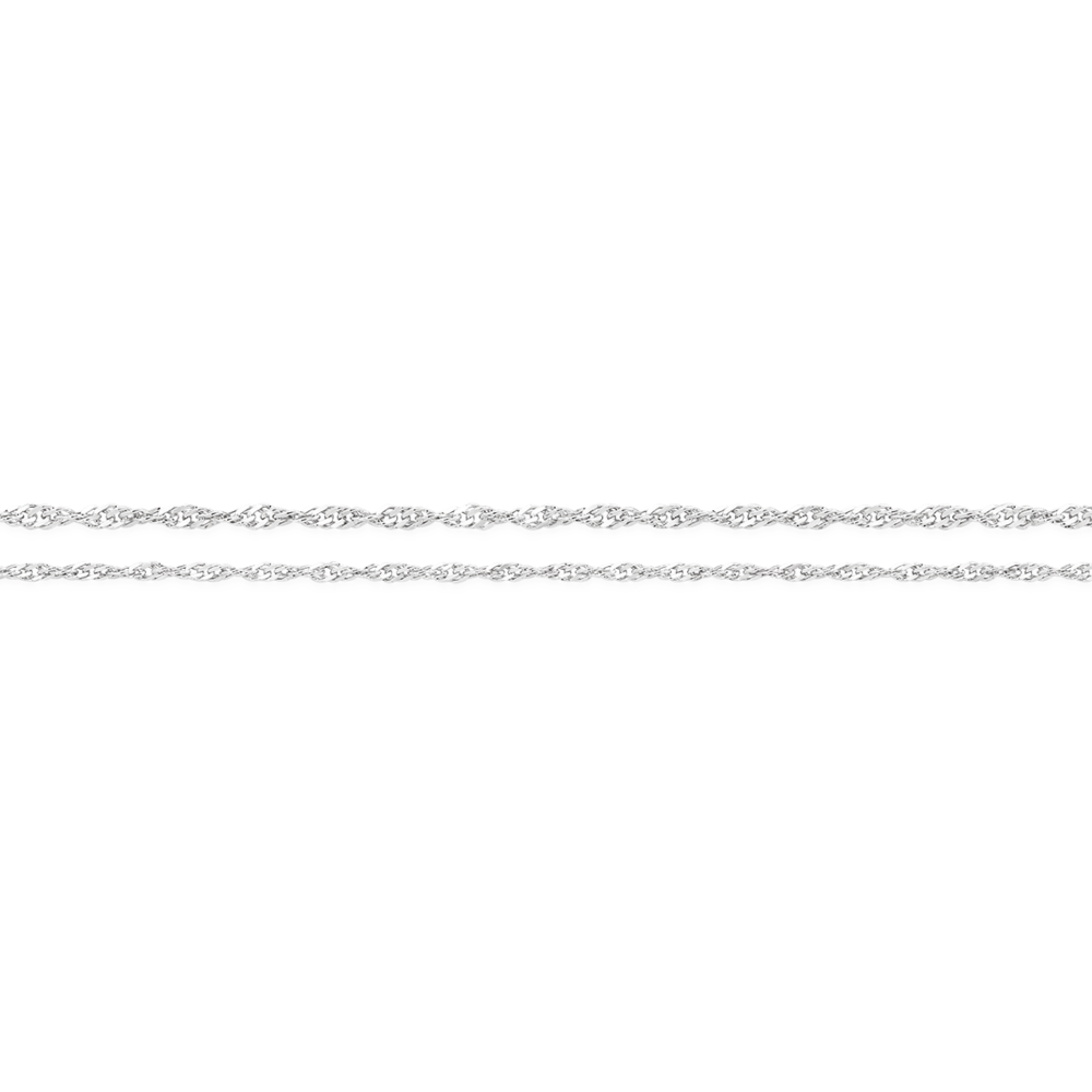 Silver 25cm Double Strand Singapore Anklet
