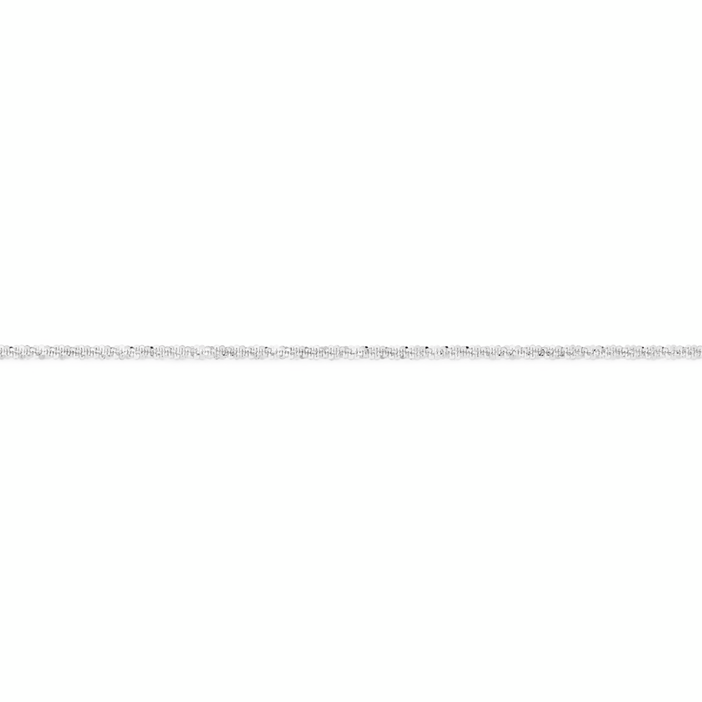 Silver 25cm Sparkly Twist Anklet