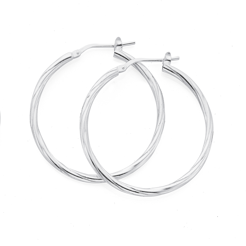 Prouds store silver hoops