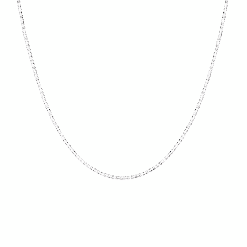 Silver 40cm Fine Box Chain - Made In Italy