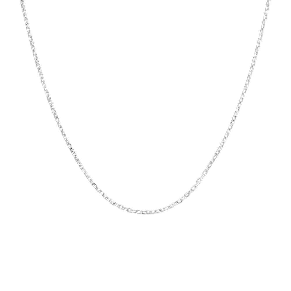 SILVER 45+5CM DIA-CUT CABLE CHAIN