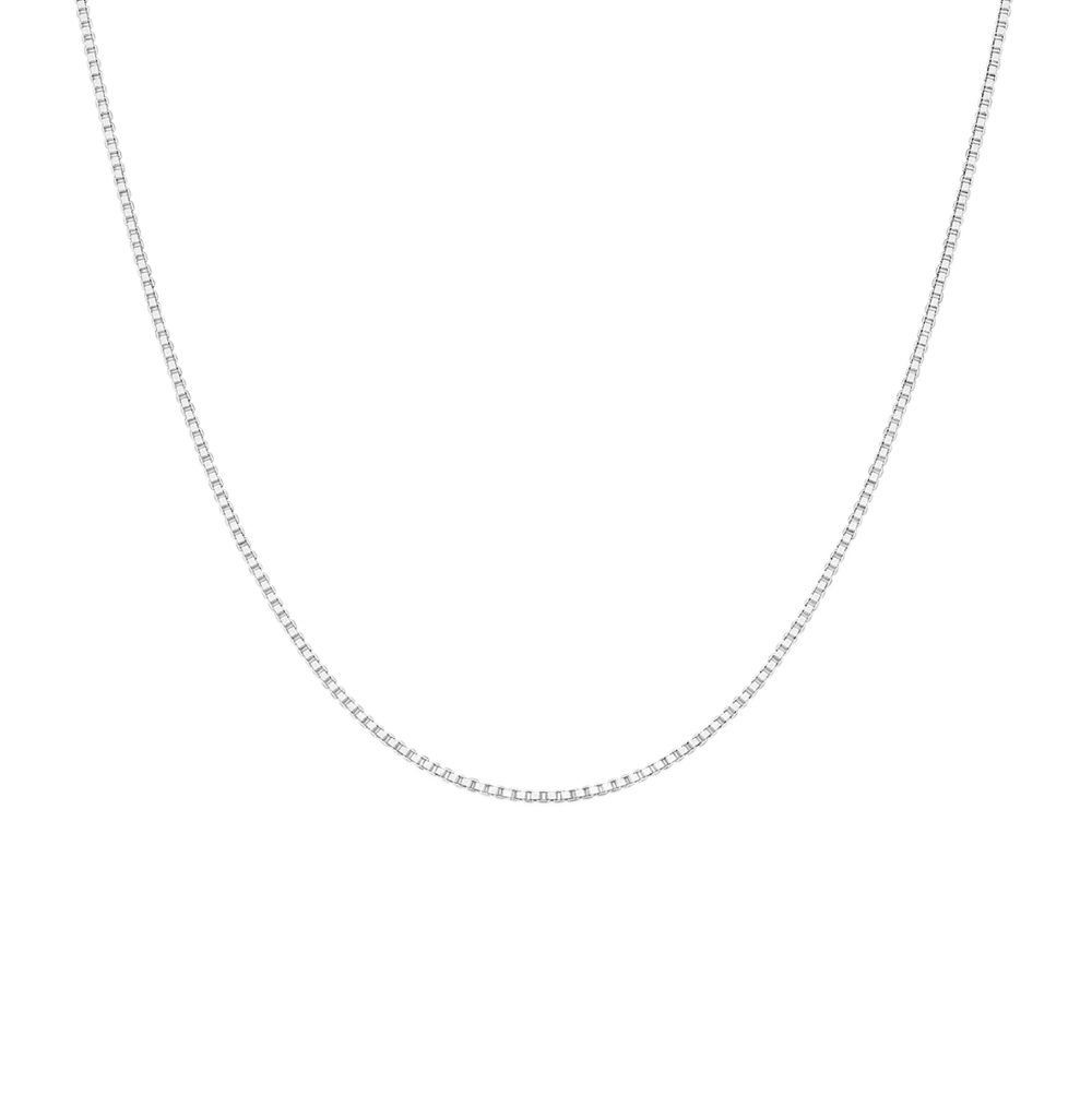 Silver 45cm Fine Box Chain - Made In Italy