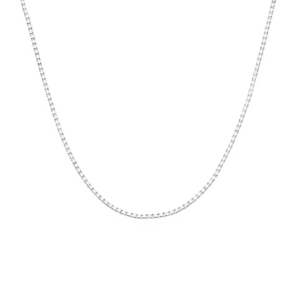Silver 45cm Fine Box Chain - Made In Italy