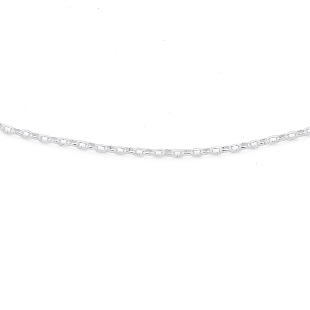 Silver 45cm Fine Oval Belcher Chain