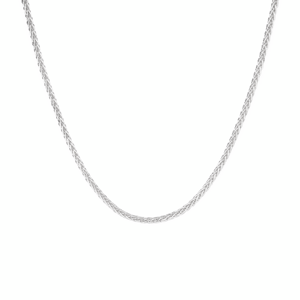 Silver 45cm Fine Wheat Link Chain - Made In Italy