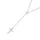 Silver 45cm Large Ball Rosary Necklet