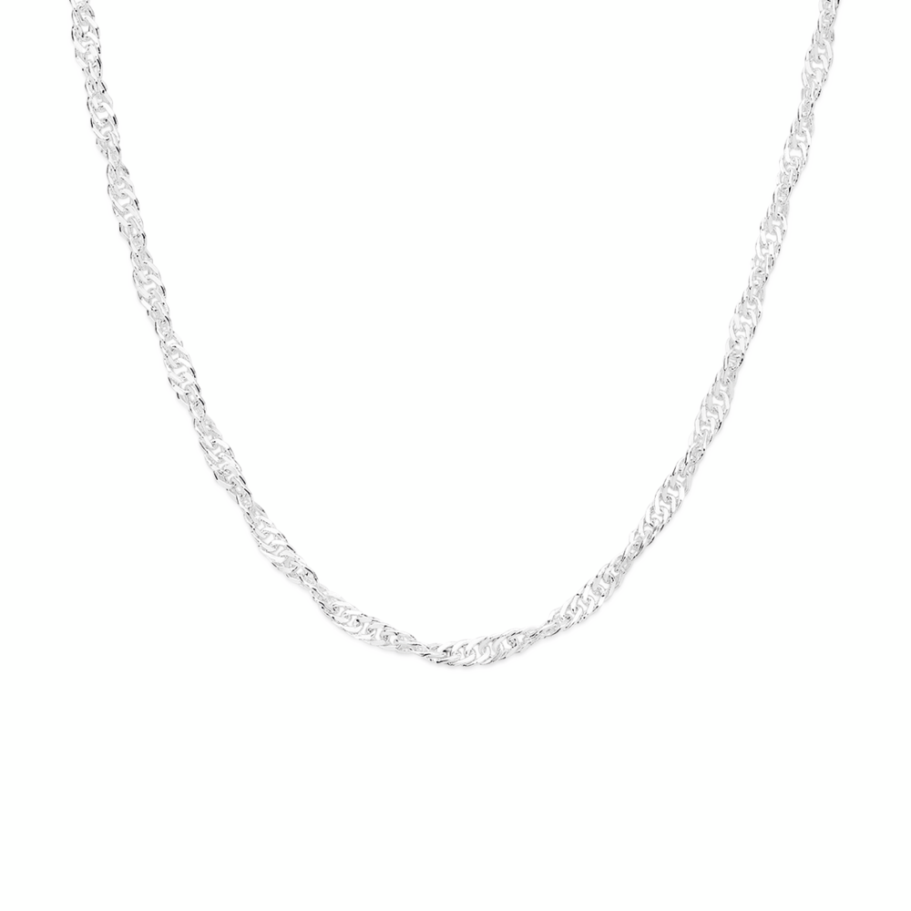 Silver 45cm Singapore Chain - Made In Italy