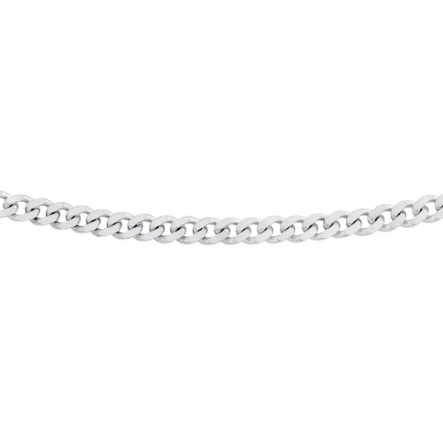 Silver 45cm Solid Curb Chain | Prouds
