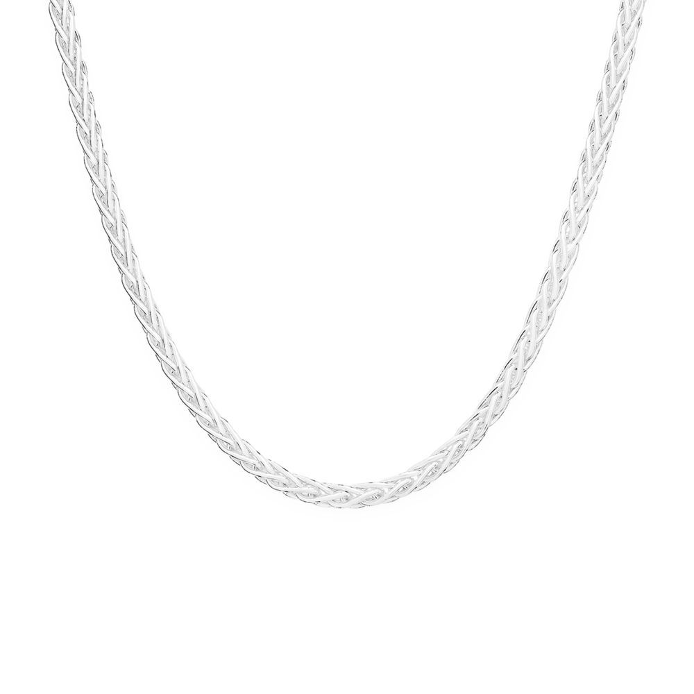 Silver 45cm Wheat Link Chain - Made In Italy