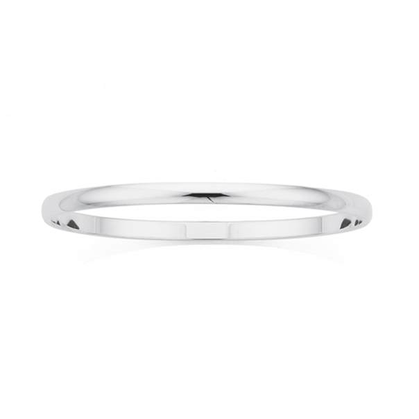 Buy Silver 4X61mm Solid Half Round Bangle & Pay Later | humm