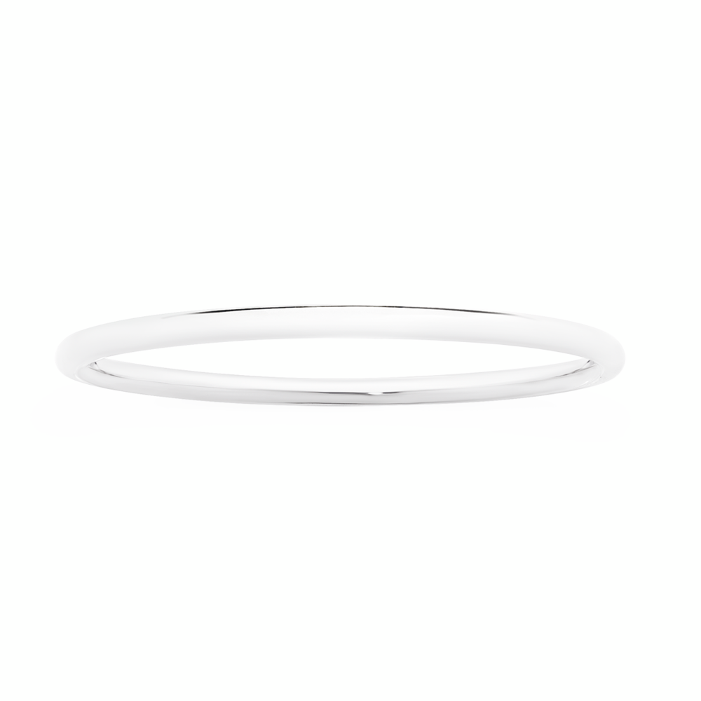 Silver 4x65mm Solid Round Golf Bangle