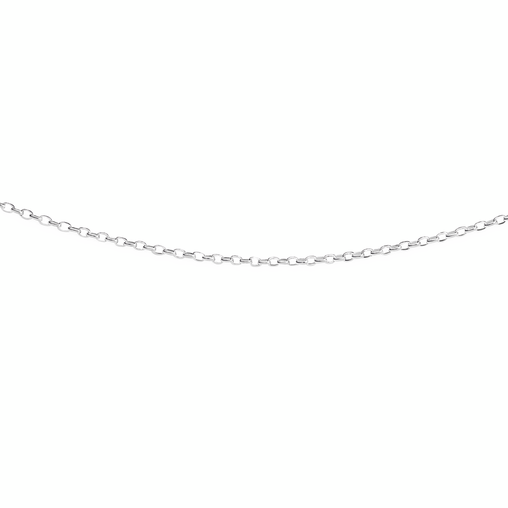 Silver 50cm Fine Oval Belcher Chain