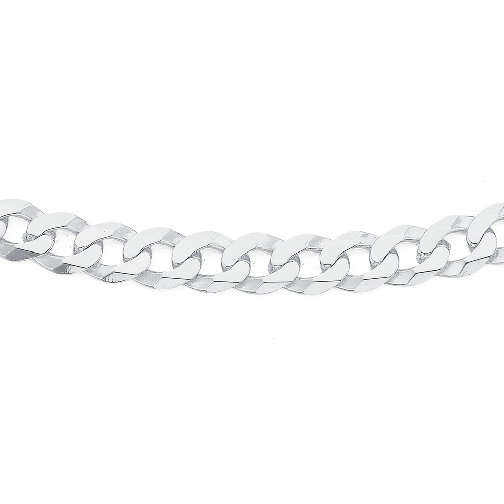Flat curb deals chain silver