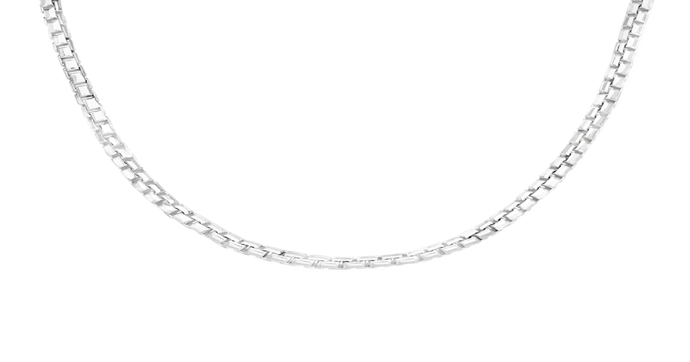 Silver 50cm Octagonal Box Chain Made In Italy Prouds