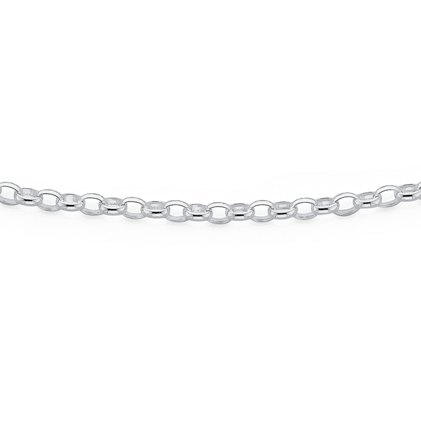 Silver 50cm Oval Belcher Chain