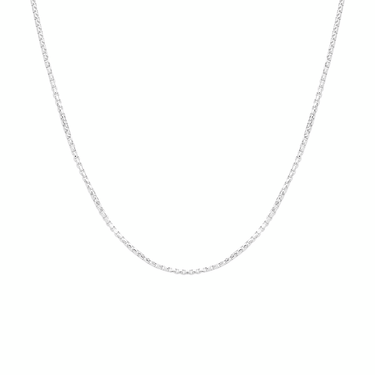 SILVER 50CM OVAL BOX CHAIN - MADE IN ITALY