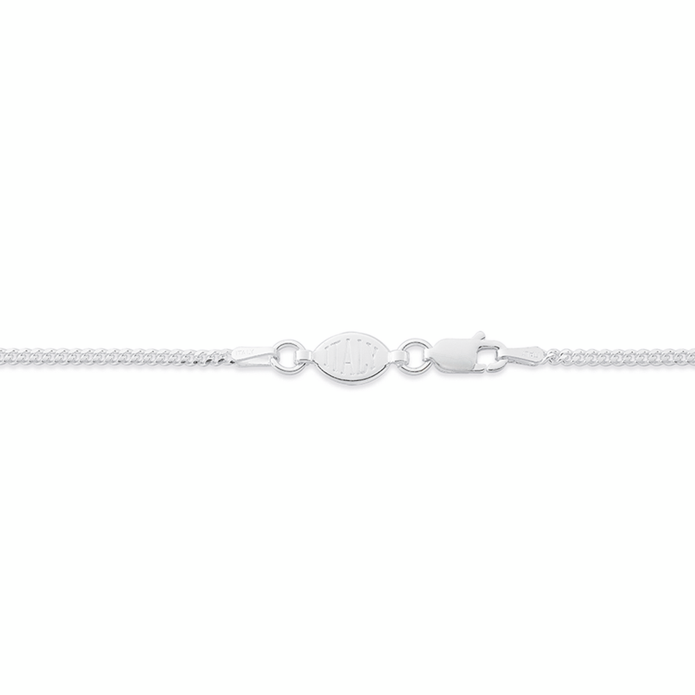 Silver 50cm Oval Miami Cuban Chain - Made In Italy