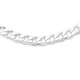 Silver 50cm Solid Bevelled Curb Chain