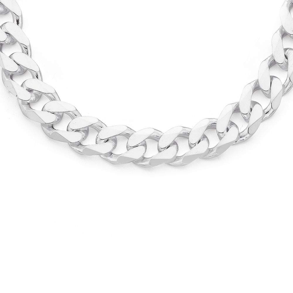 Sterling Silver 5.7mm Flat Concave Curb Link Chain - AG698A | JTV.com