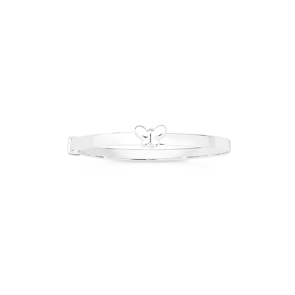 Silver 50mm Butterfly Expandable Bangle
