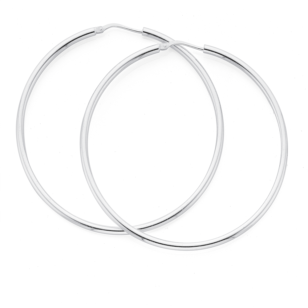 Dory Textured Triple Circle Silver Hoop Earrings | Oliver Bonas