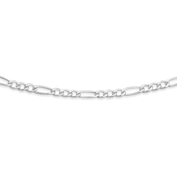 Silver 55cm 3+1 Figaro Chain