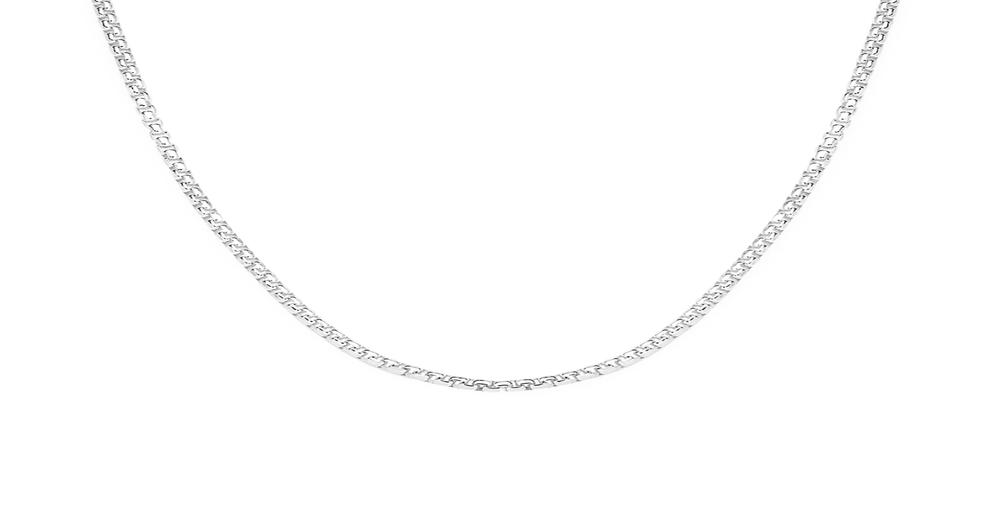 Silver 55cm Octagonal Box Chain - Made In Italy | Prouds