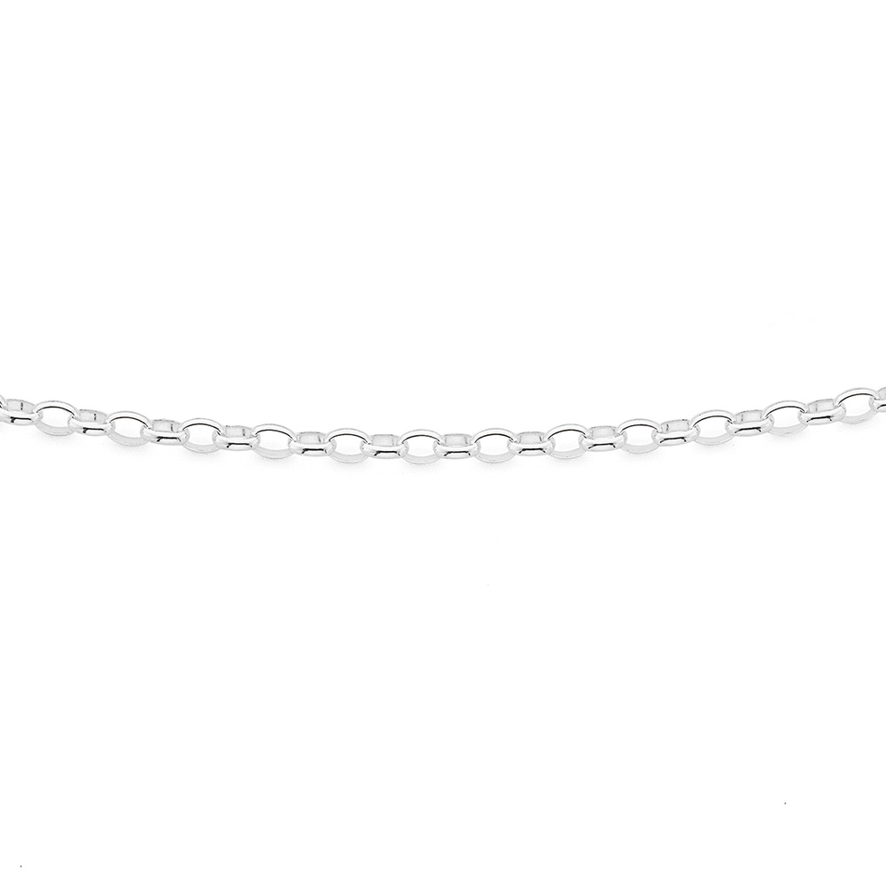 Silver 60cm Oval Belcher | Necklaces 
