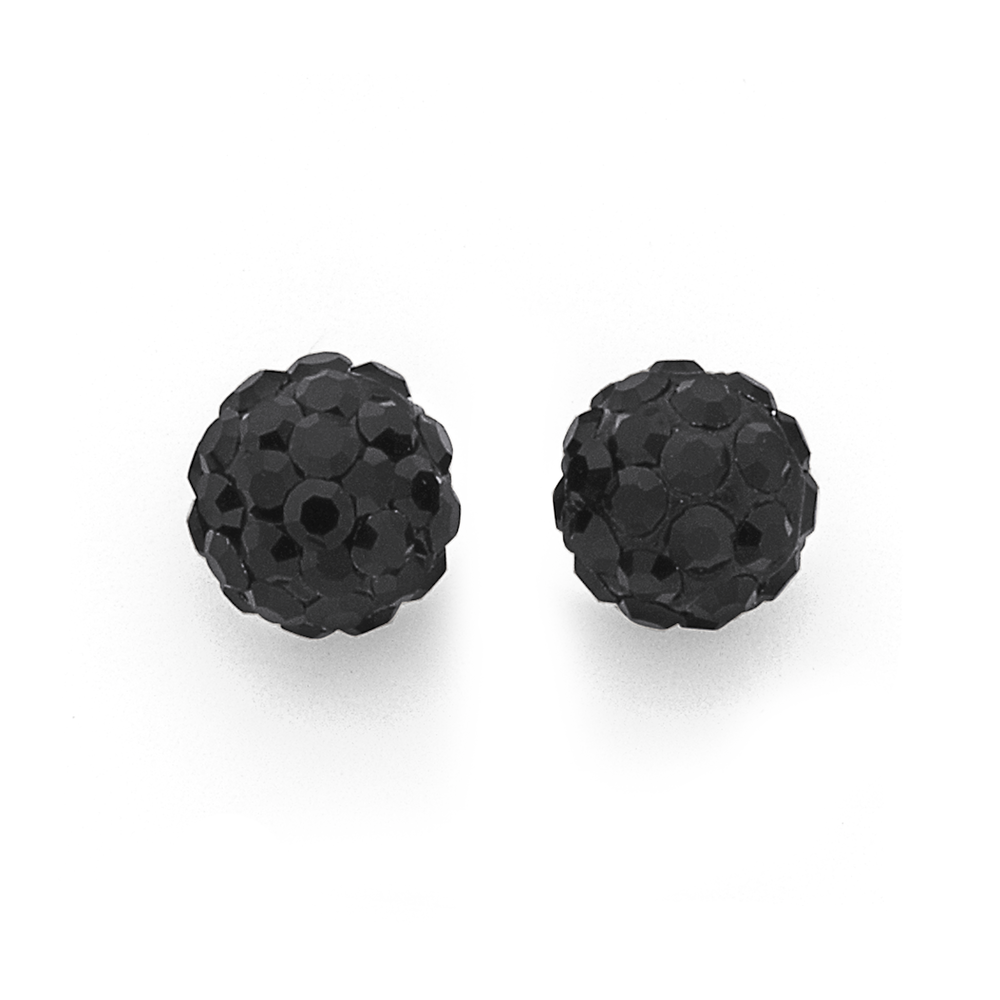 Black ball earrings deals