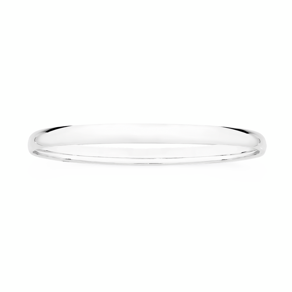 Silver 6x70mm Solid Comfort Bangle