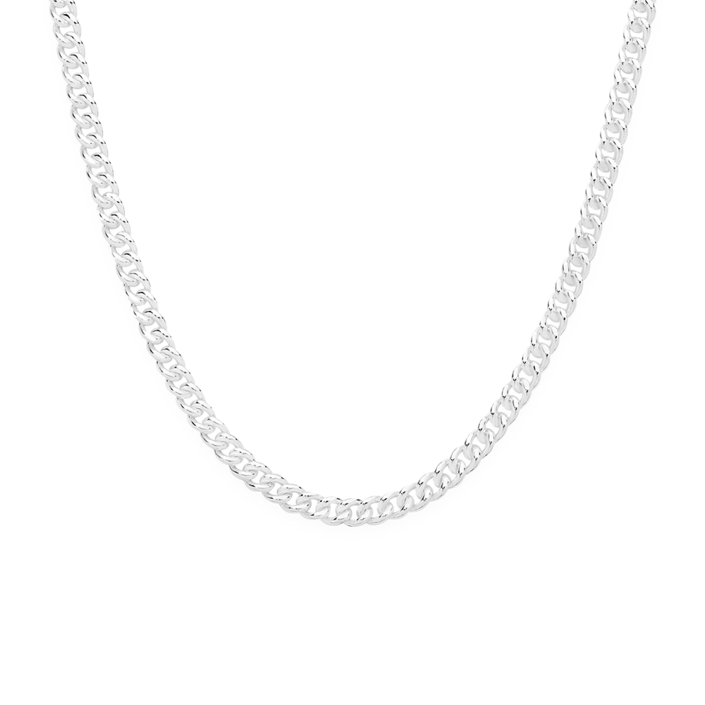 Silver 70cm Curb Chain - Made In Italy