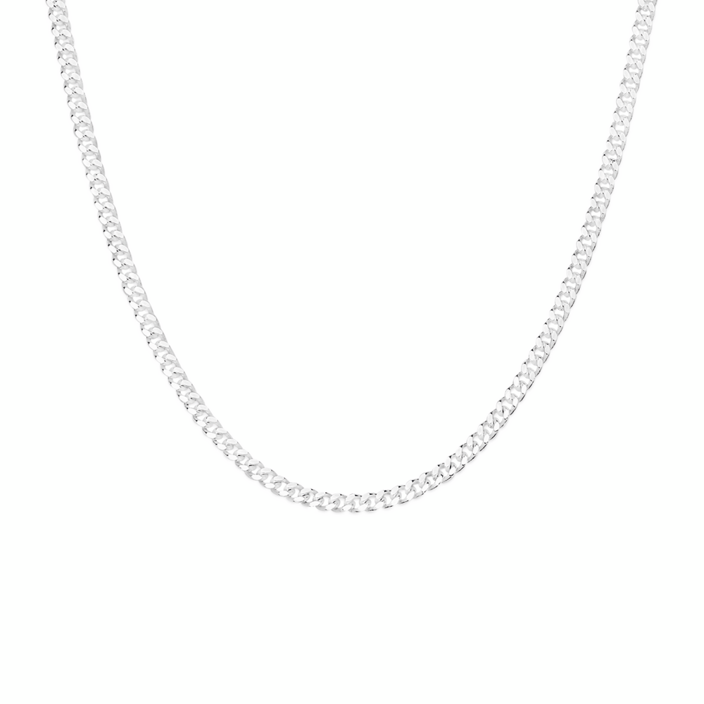 Silver 70cm Oval Miami Cuban Chain - Made In Italy