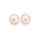 Silver 7mm Pink Cultured Freshwater Pearl Stud Earrings