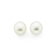 Silver 7mm White Cultured Fresh Water Pearl Stud Earrings