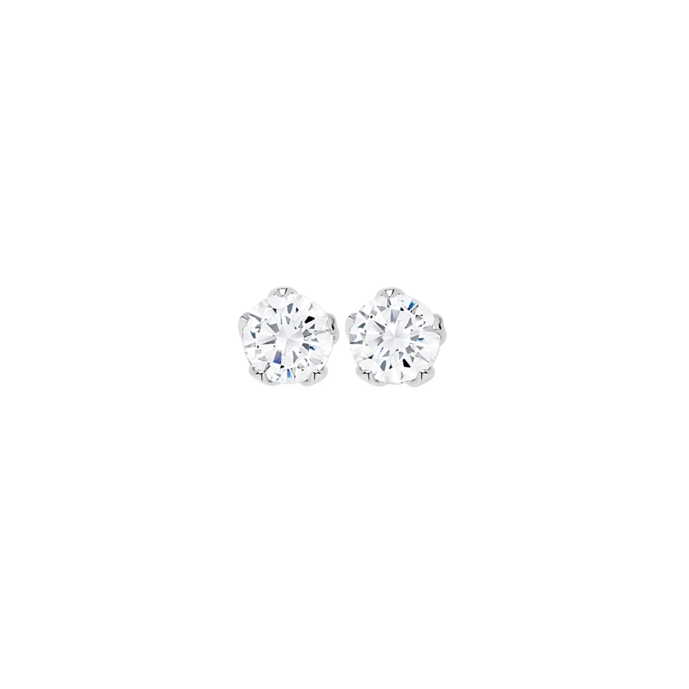 8mm cubic on sale zirconia stud earrings