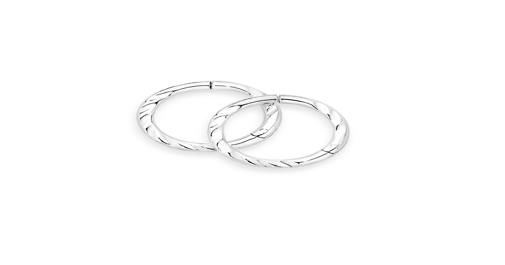 HOT Twist Hoop Prouds Silver Sleepers Silver 8mm Twist Sleepers
