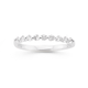 Silver 9 White Round Cubic Zirconia Stacker Ring