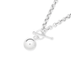 Silver Ball FOB Cable Chain Bracelet