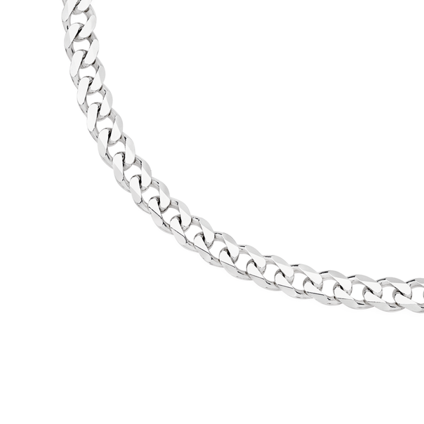 Silver  Bevelled Curb Chain