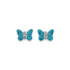Silver Blue Crystal Butterfly Earrings