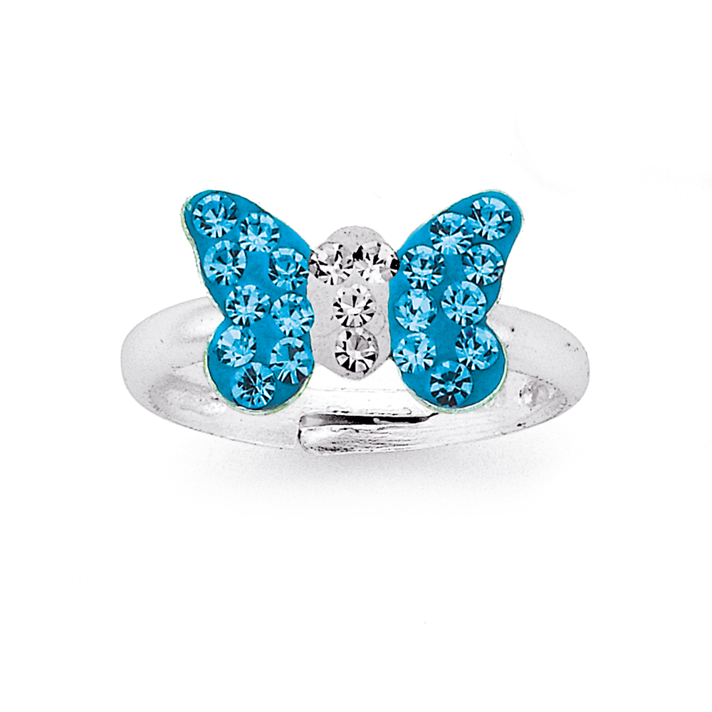 Butterfly sales crystal ring