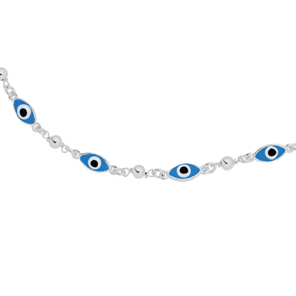 silver blue evil eye bracelet 1179023 185836