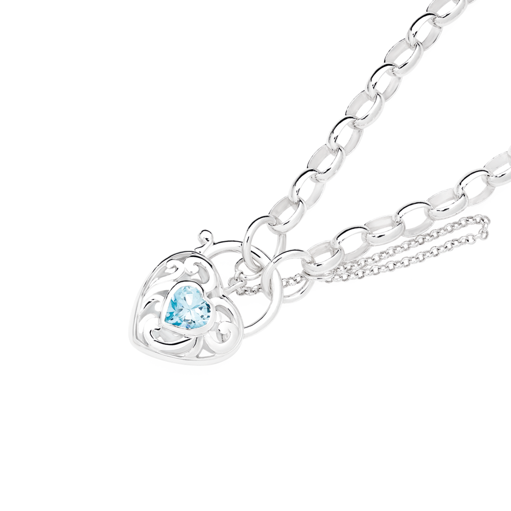 Sterling silver blue shop topaz bracelet