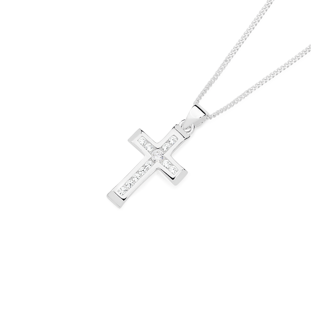 Buy Silver Cross Necklace. LARGE. Sterling Silver Smooth Modern Cross  Pendant for Men Women Unisex. Faith. Simple Christian Jewelry. 1 1/4 Online  in India - Etsy