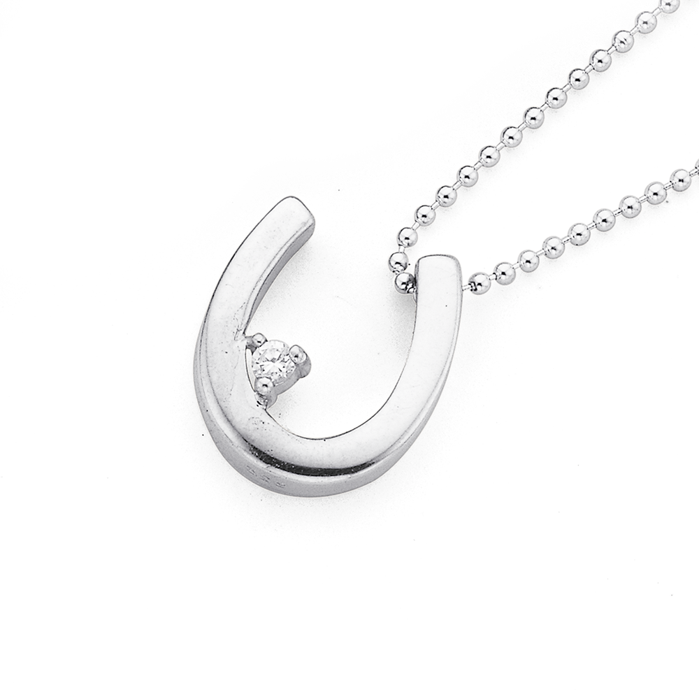 Lucky Sterling Silver Or Gold Horseshoe Necklace By Hersey Silversmiths |  notonthehighstreet.com