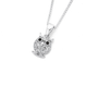 Silver Cubic Zirconia Owl with Black Eyes Pendant