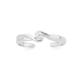 Silver Cubic Zirconia Solitaire Toe Ring