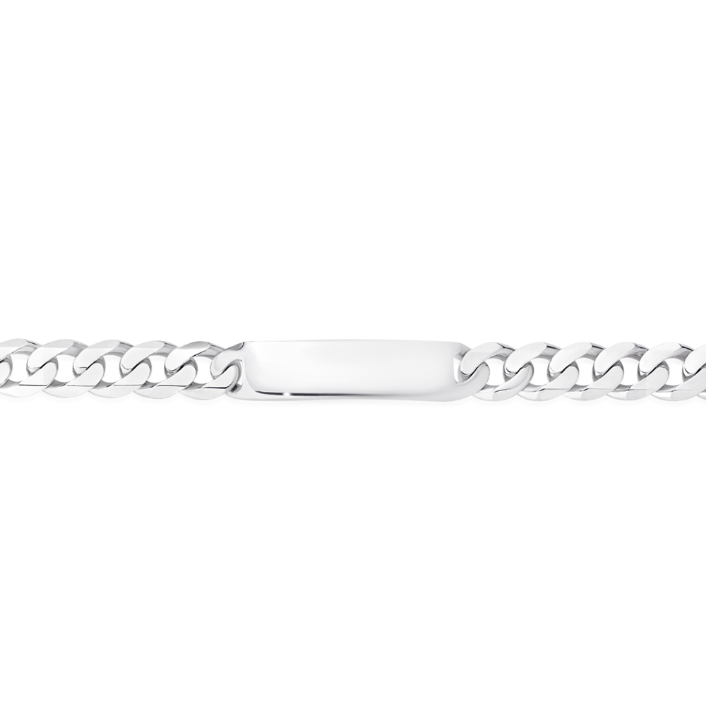 Initial Curb Bracelet (Silver)