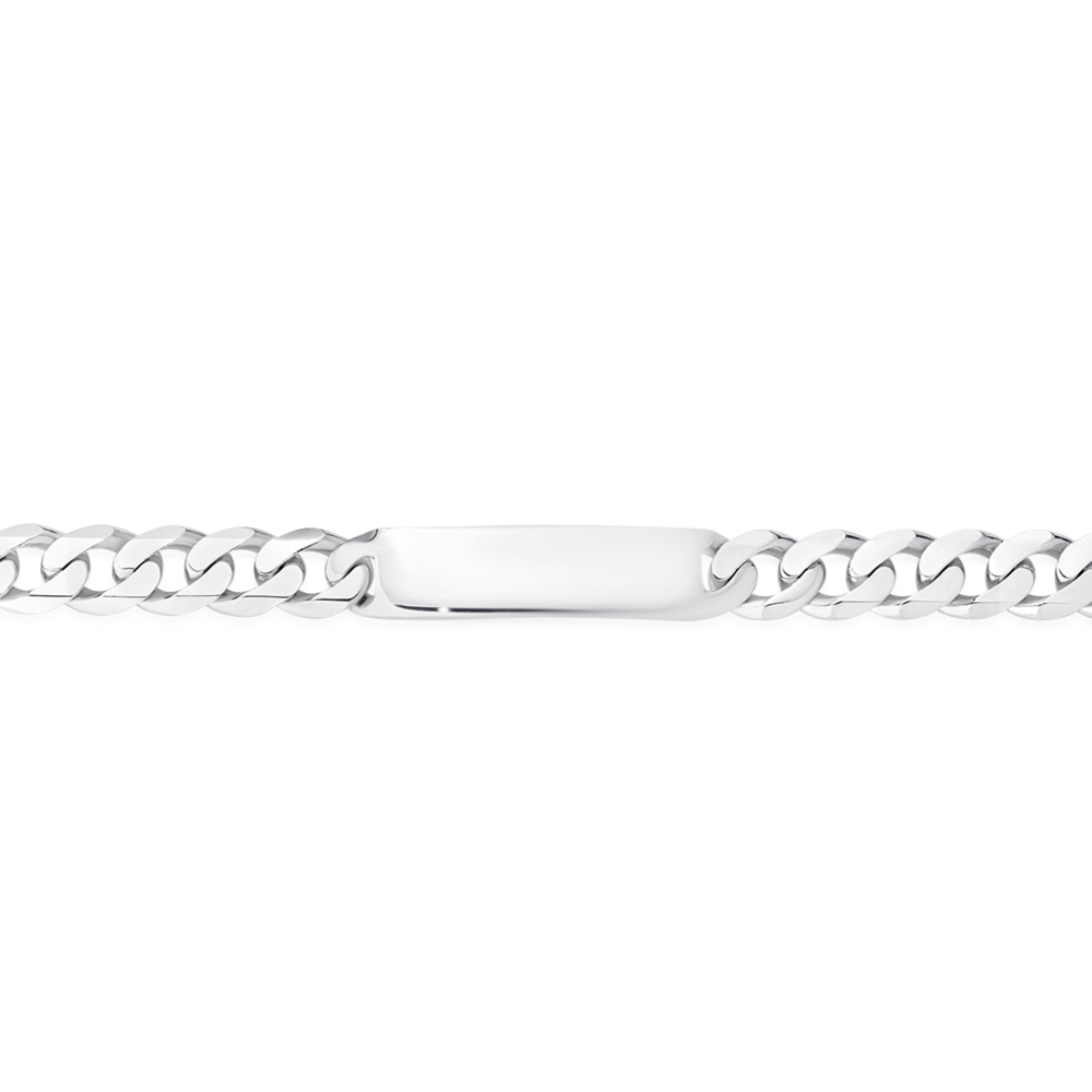 Silver Curb ID Bracelet